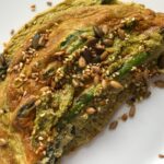 Asparagus and pesto omelette